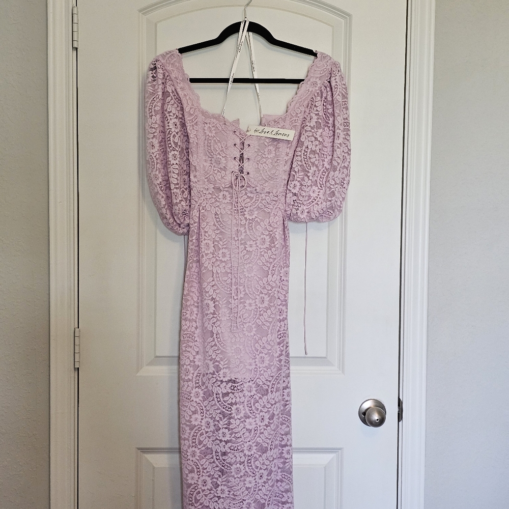 For Love & Lemons FL&L Carmela Midi Dress